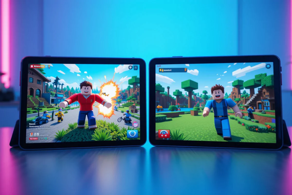 tablet para jogar Roblox e Minecraft
