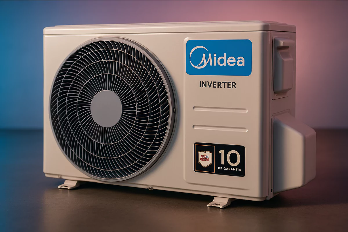Ar-condicionado Split Inverter 9000 Btus Springer Midea Xtreme Save Connect instalado em ambiente moderno, modelo avaliado em 2025.