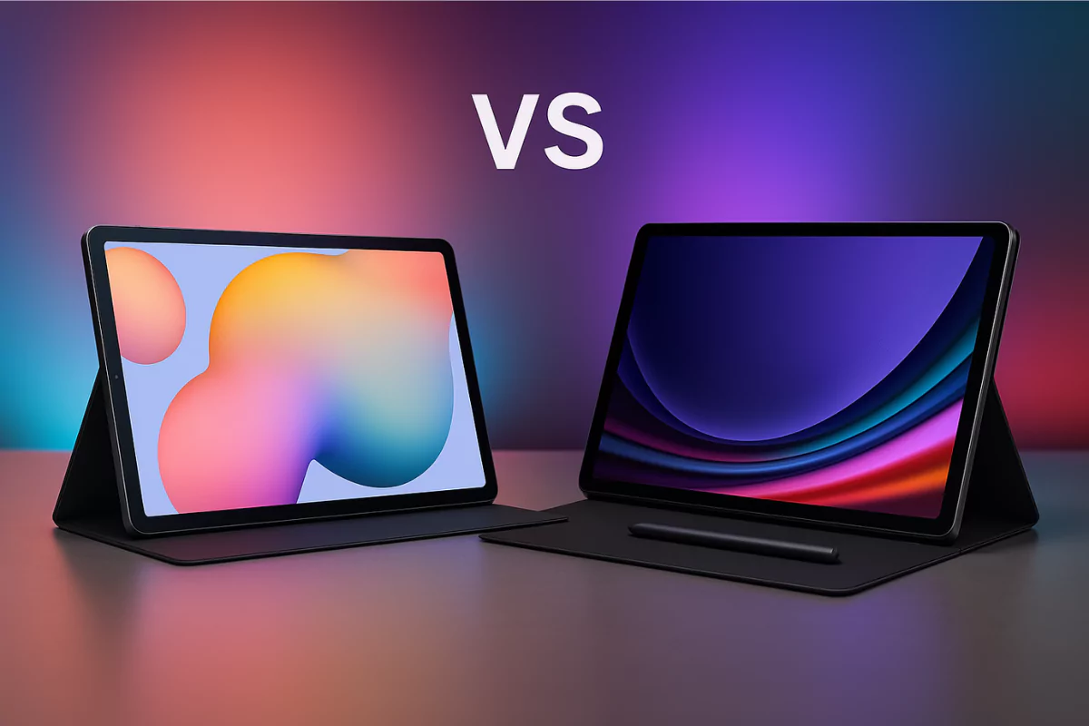 Galaxy Tab S6 Lite vs S9 FE lado a lado para comparação de custo-benefício em 2025