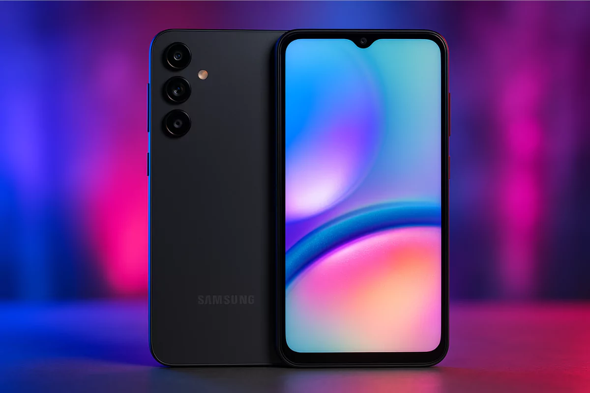 Smartphone Samsung Galaxy A05s com tela infinita e câmera tripla traseira