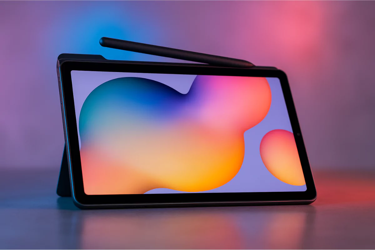 Samsung Tablet S6 Lite em uso, ideal para estudar, trabalhar ou assistir vídeos em 2025