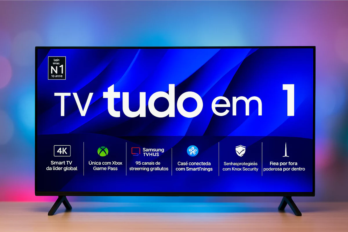 Smart TV Samsung Crystal UHD 4K de 50 polegadas com Gaming Hub – modelo custo-benefício para 2025