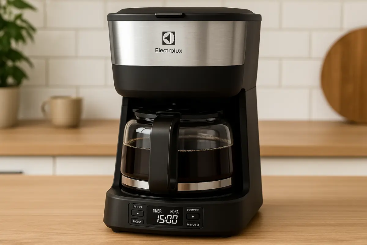 Electrolux ECM25 Timer Digital e Filtro Permanente para 30 Xícaras