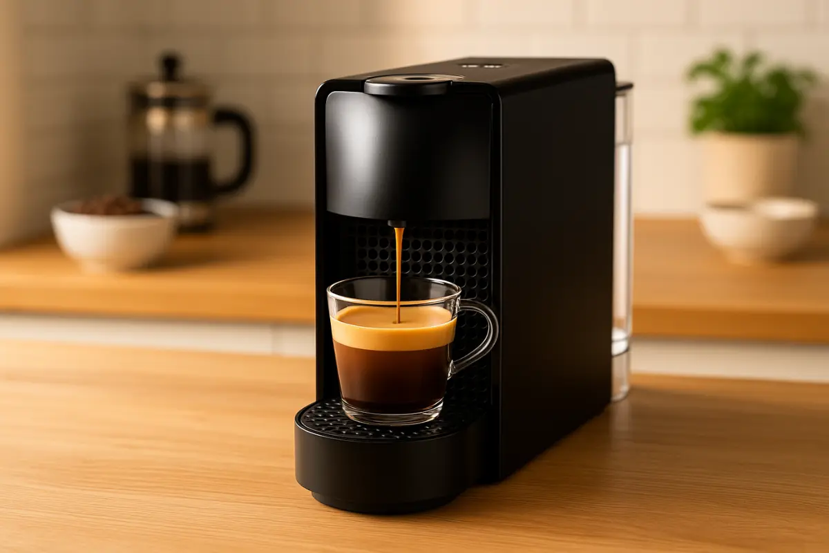 Nespresso Essenza Mini Preta Café Expresso Perfeito em 30s