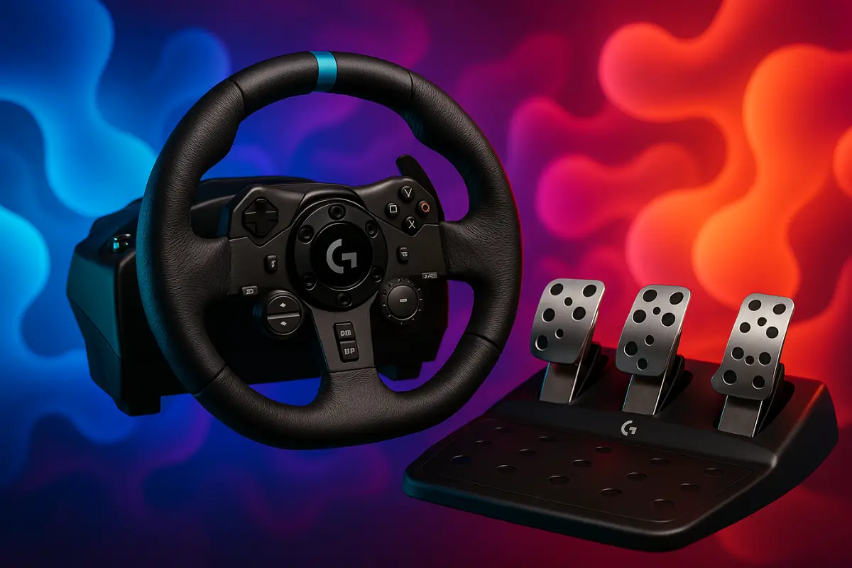 Volante Logitech G923 Force Feedback Imersivo para Corridas Realistas