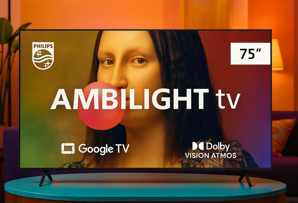 TV Philips Ambilight 75 é boa